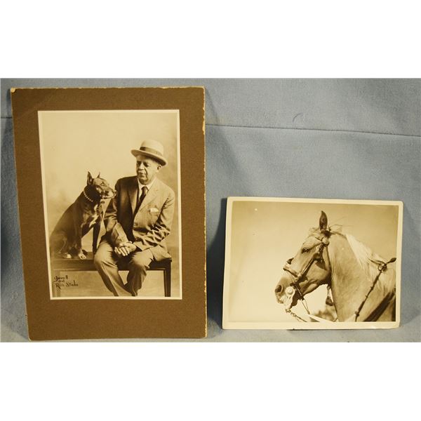 (2) personalized photos sent/addressed to Will James