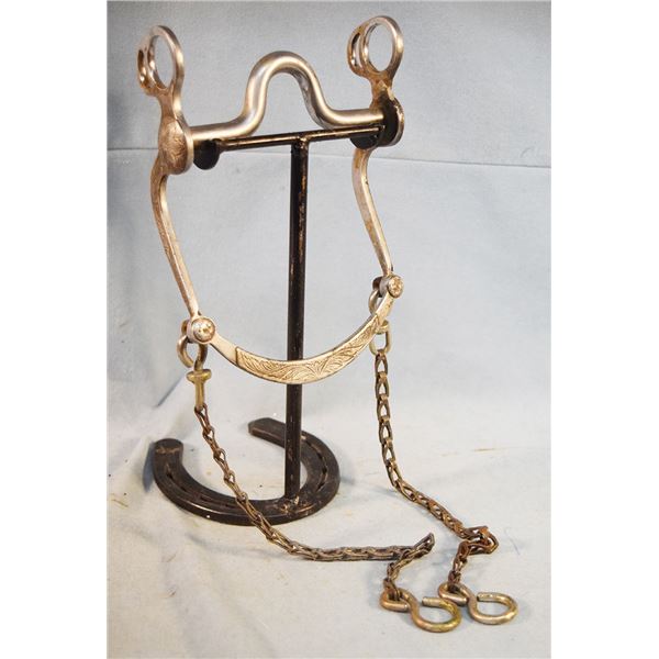 Crockett sterling silver mounted parade bit