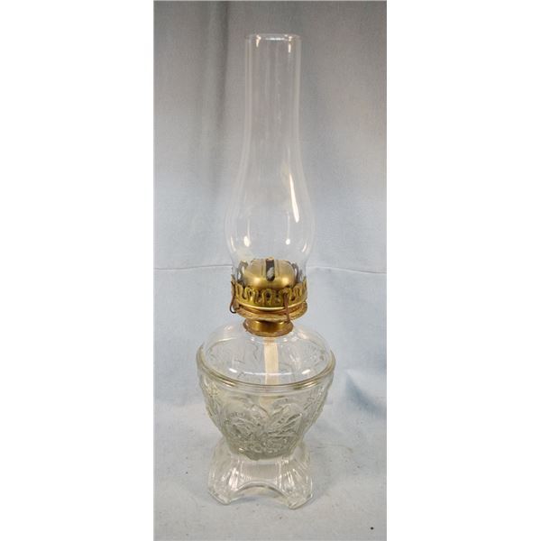 Cut glass kerosene lamp
