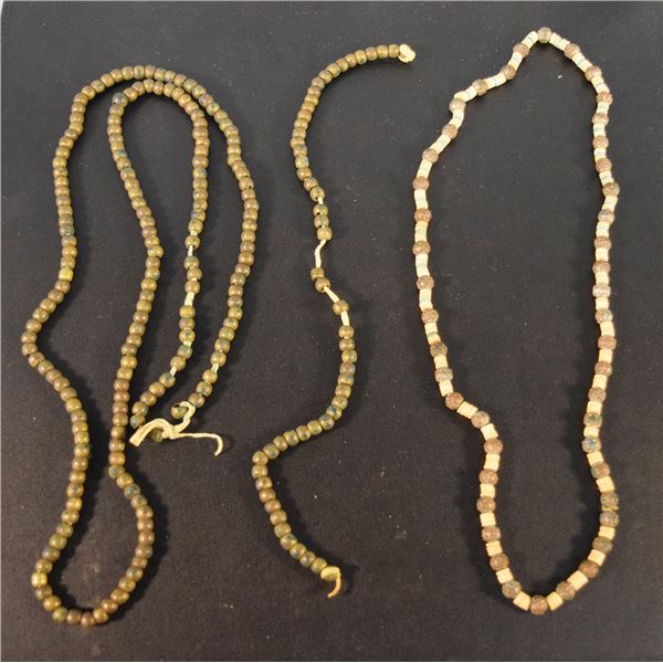 3 brass and/or beaded pieces