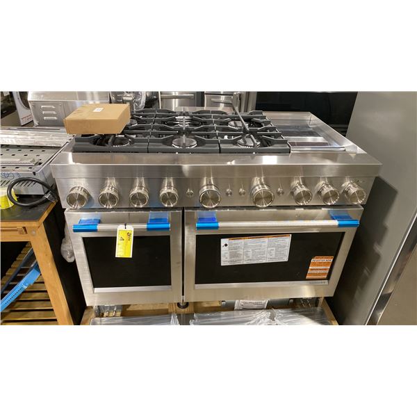 KITCHENAID MODEL KFDD948SSS00. 48" STAINLESS STEEL FREESTANDING COMMERCIAL STYLE DUAL