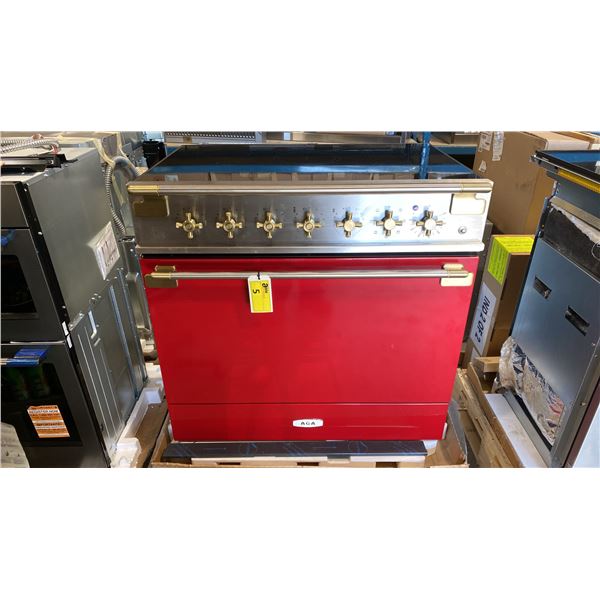 AGA MODEL AEL361INABPCR. ELISE SOHO 36" FREESTANDING INDUCTION RANGE & AGA MODEL AH3630MRQ-PCR-BB.