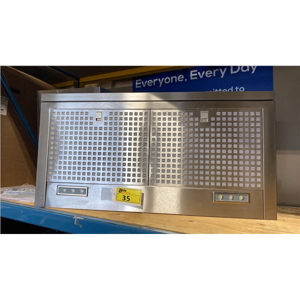 THERMADOR MODEL HDDB36WS. 36" STAINLESS STEEL SMART CHIMNEY WALL DRAWER HOOD FAN