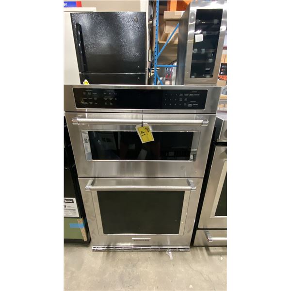 KITCHENAID MODEL KOEC527PSS01. 27" 5.7CU FT BUILT IN ELECTRIC COMBINATION WALL OVEN WITH TRUE