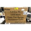 Image 1 : HAIER MODEL HMV1472BHS. 24" 1.4 CU FT CAPACITY 1000W OVER THE RANGE MICROWAVE WITH 300 CFM
