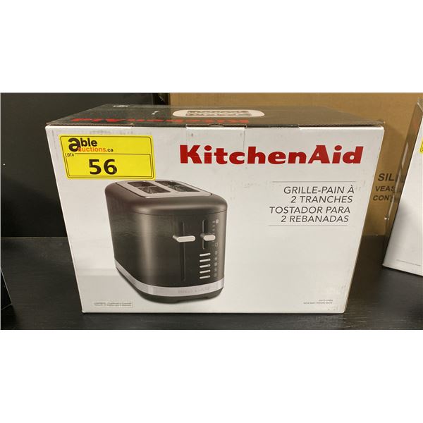 KITCHENAID MODEL KMT2109BM. PREMIUM COUNTERTOP 2 SLICE TOASTER *MATTE BLACK*