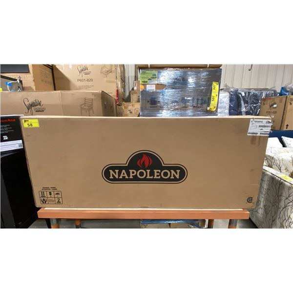 NAPOLEON MODEL NEFBD60HE. 60" LINEAR DOUBLE SIDED BUILT IN ELECTRIC FIREPLACE WITH COLOUR CHANGING