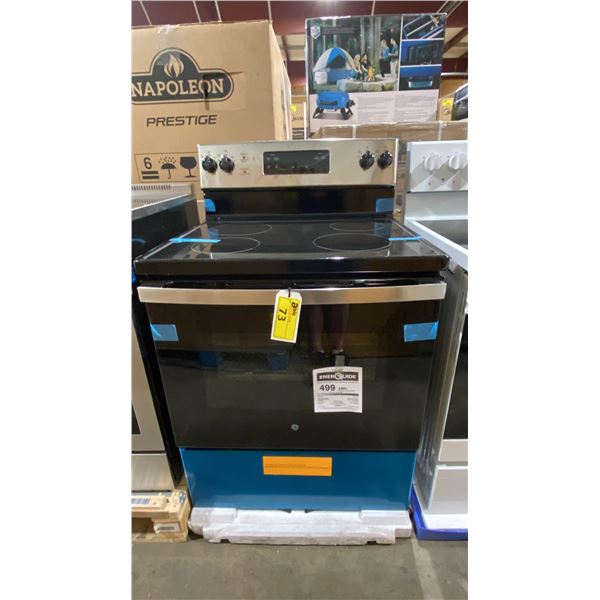G.E APPLIANCES MODEL JCBS630SV1SS. 30" FREESTANDING ELECTRIC RANGE WITH SMOOTH CERAMIC GLASS COOKTOP