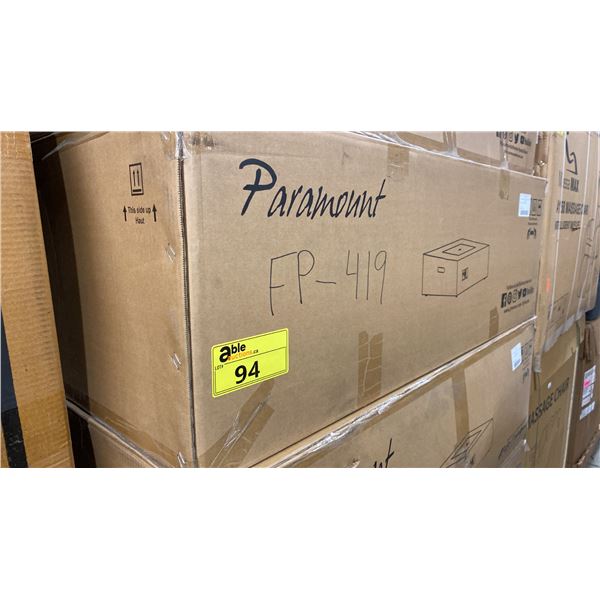 PARAMOUNT FP-419 SQUARE OUTDOOR MODERN PROPANE CONVERTIBLE FIRE PIT TABLE WITH CONCRETE LOOK FINISH