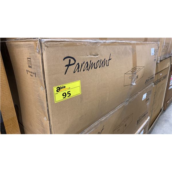 PARAMOUNT FP-419 SQUARE OUTDOOR MODERN PROPANE CONVERTIBLE FIRE PIT TABLE WITH CONCRETE LOOK FINISH