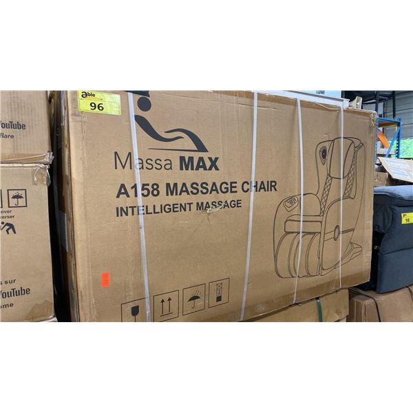 MASSAMAX MODEL A158. FULL BODY SMART MASSAGE CHAIR WITH ZERO GRAVITY MODE, AIR COMPRESSION,