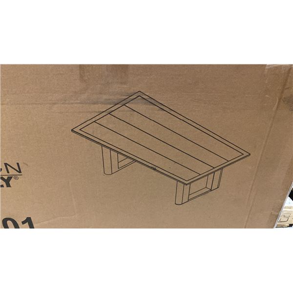 ASHLEY SIGNATURE DESIGN MODEL P671-701. SERENE BAY RECTANGULAR OUTDOOR COCKTAIL TABLE- DARK BROWN