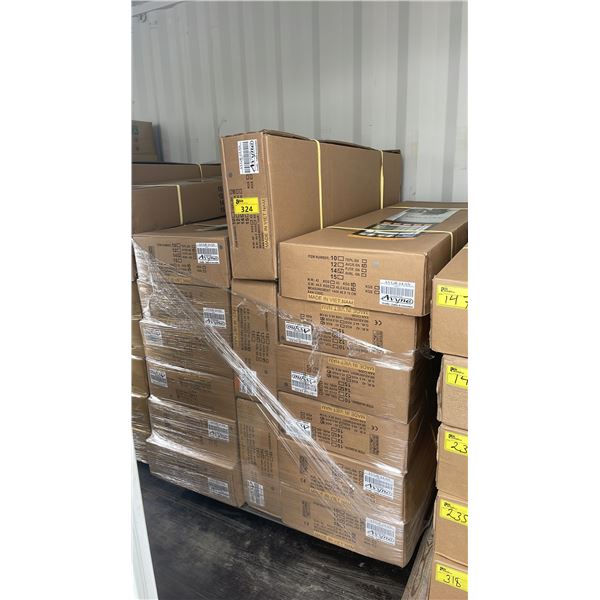 PALLET OF 15 BOXES OF AVYNA MODEL AVGR-14-SN PROFESSIONAL TRAMPOLINE 14' ENCLOSURES GREY