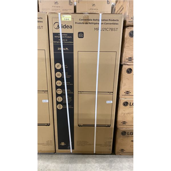 MIDEA MODEL MRU21C7BST. 20.0 CU. FT. 50/50 FLEX CONVERTIBLE REFRIGERATOR/FREEZER