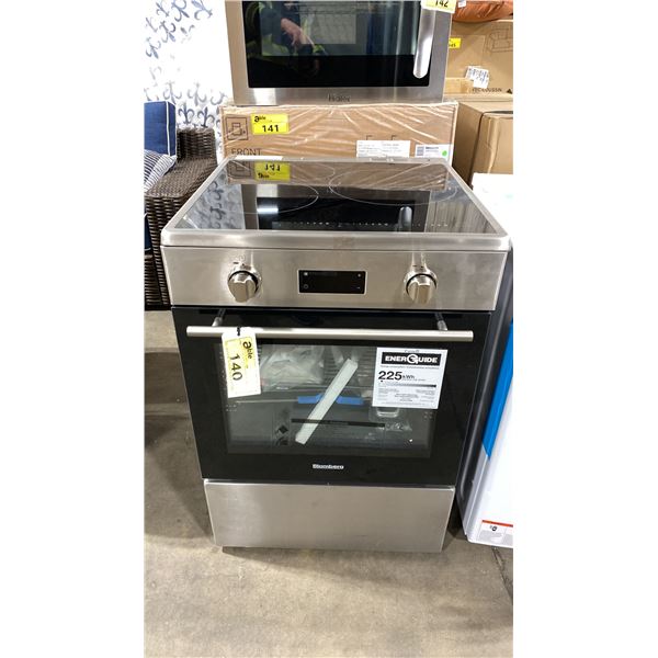 BLOMBERG MODEL BIRC24102SS. STAINLESS STEEL/BLACK 24" FREESTANDING INDUCTION RANGE WITH 3 INDUCTION