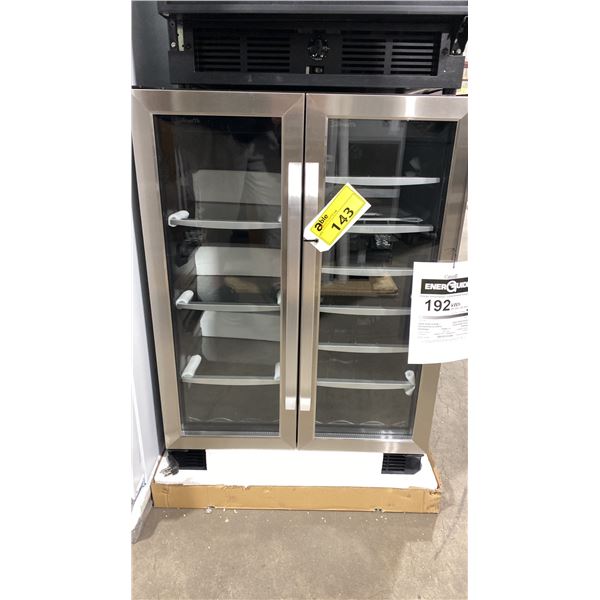 SILHOUETTE SBC051D1BSS. 24" UNDERCOUNTER BEVERAGE CENTER WITH FRENCH DOOR DESIGN, DUAL TEMPERATURE