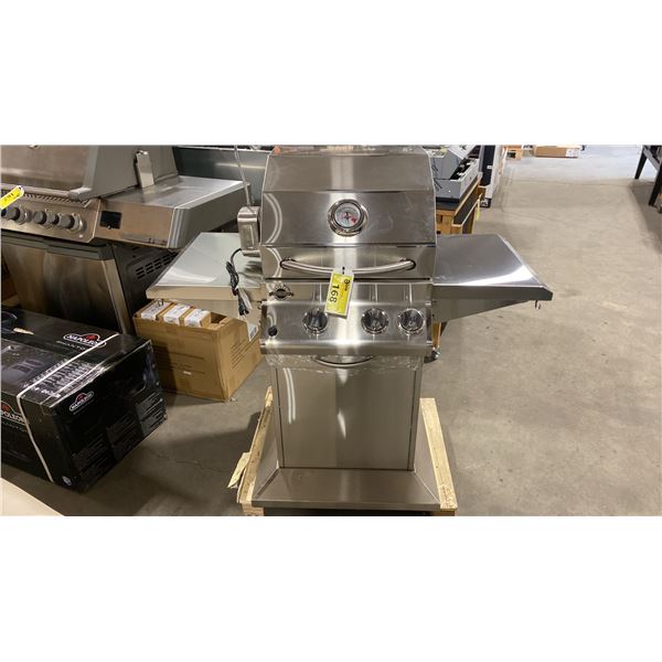 JACKSON GRILLS MODEL JLS400. COMPACT 2 BURNER STAINLESS STEEL PROPANE GRILL WITH  370 SQ IN TOTAL