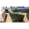 Image 3 : DECOR-REST BENNET-HUDEL GREEN LEATHER SWIVEL STYLE TUB CHAIR