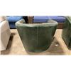 Image 4 : DECOR-REST BENNET-HUDEL GREEN LEATHER SWIVEL STYLE TUB CHAIR