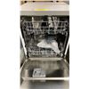 Image 3 : G.E APPLIANCES MODEL GPT225SGL2WW. WHITE 24" PORTABLE DISHWASHER WITH PIRANHA HARD FOOD DISPOSER,