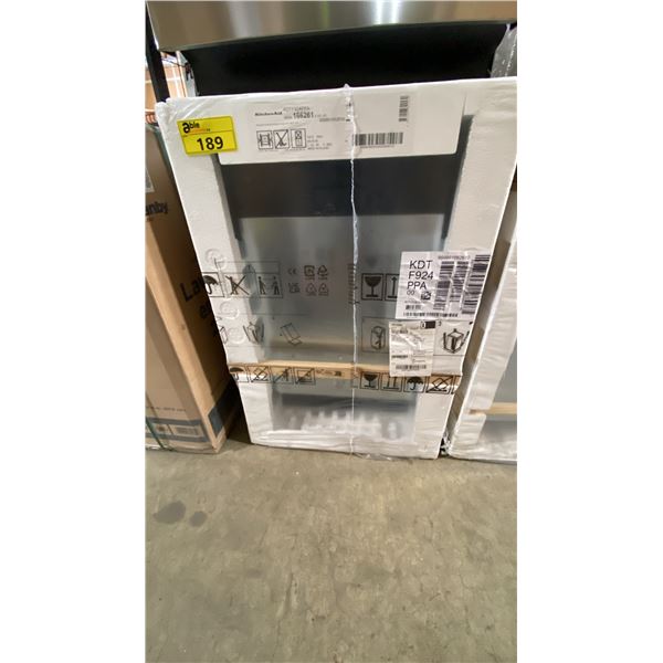 KITCHENAID MODEL KDTF924PPA. HIGH END 24" PANEL READY BUILT IN DISHWASHER, ULTRA QUIET-39 DBA,