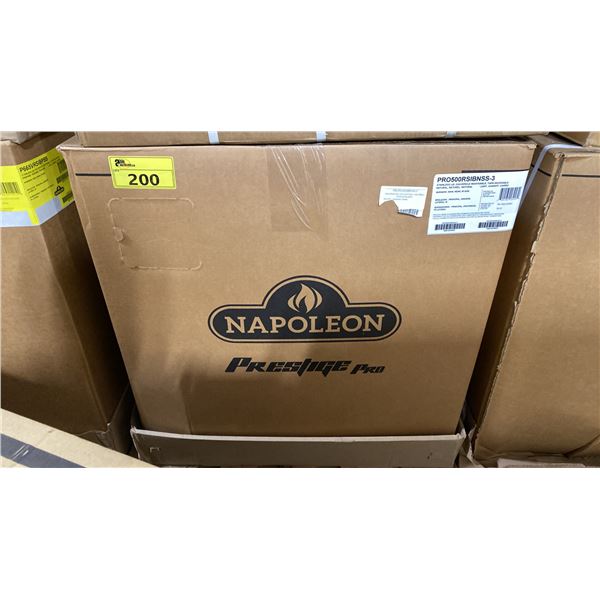 NAPOLEON MODEL PRO500RSIBNSS-3. PRO 500 STAINLESS STEEL HIGH END NATURAL GAS GRILL WITH 6 BURNERS,
