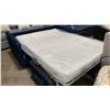 Image 3 : DECOR-REST TRANSFORMER BLUE FABRIC HIDE-A-BED 2 SEAT SOFA WITH 3 THROW CUSHIONS