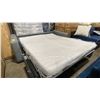 Image 3 : DECOR-REST TRANSFORMER BLUE MULTITONE FABRIC HIDE-A-BED 2 SEAT SOFA WITH 3 THROW CUSHIONS