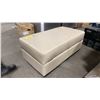 Image 2 : DECOR-REST MODEL 3285 CREAM LEATHER ROLLING STORAGE OTTOMAN