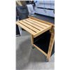 Image 5 : ENQ WOODEN MOBILE DINING CART / EQUIPMENT STAND WITH ASSORTED ENQ PARTS