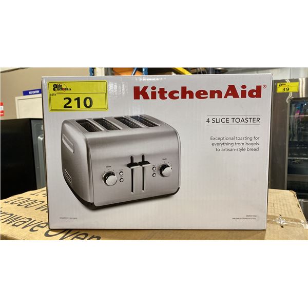 KITCHENAID MODEL KMT4115SX. PREMIUM COUNTERTOP 4 SLICE TOASTER *BRUSHED STAINLESS STEEL*