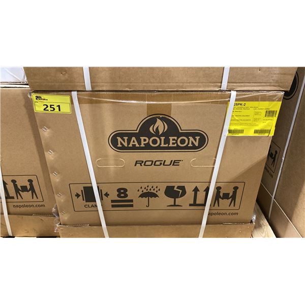 NAPOLEON MODEL R425PK-2. PREMIUM BLACK PROPANE GAS GRILL WITH 3 BURNERS, 576 SQ IN TOTAL GRILLING