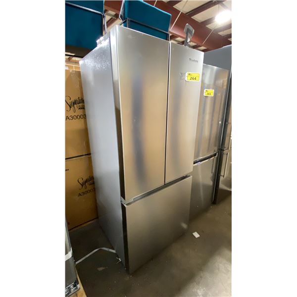 BLOMBERG MODEL GD76500NEU. 30" STAINLESS STEEL BOTTOM FREEZER REFRIGERATOR WITH LED LIGHTING,