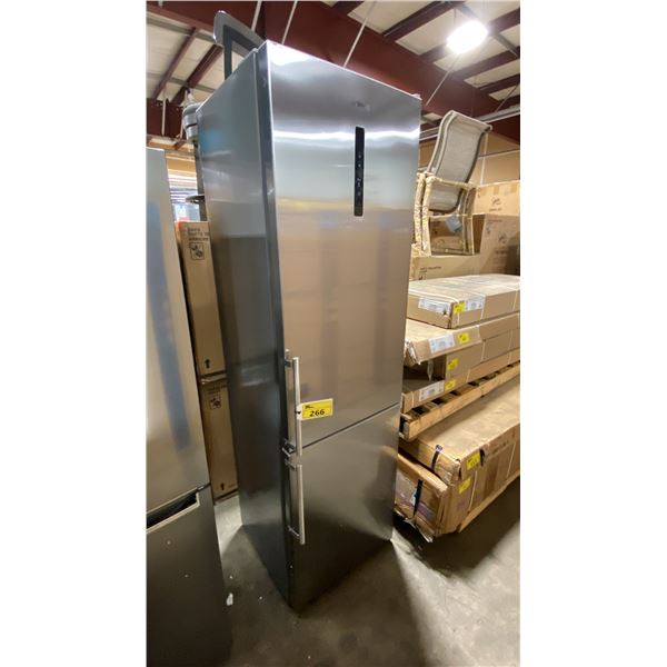 SMEG MODEL FC20UXDNE. 24" 12.5 CU FT STAINLESS STEEL FREESTANDING BOTTOM MOUNT REFRIGERATOR