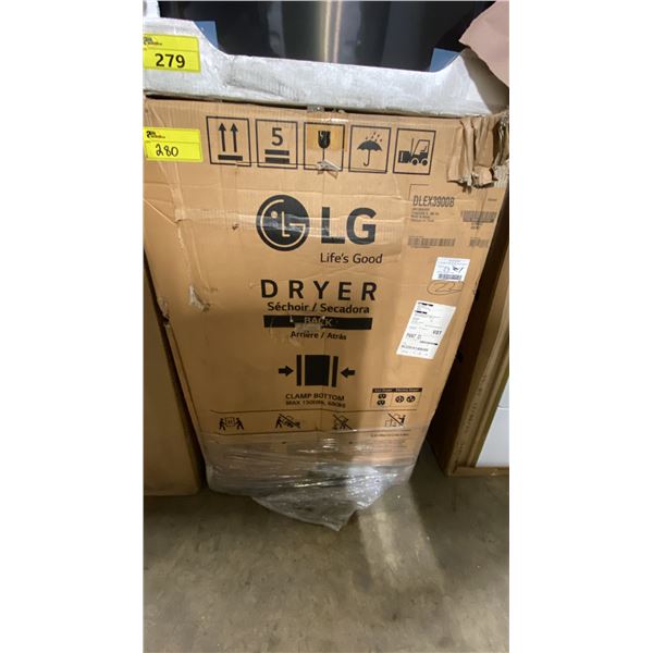 LG MODEL DLEX3900B. 7.4 CU FT  HIGH CAPACITY SMART ELECTRIC DRYER WITH TURBO STEAM TECHNOLOGY,