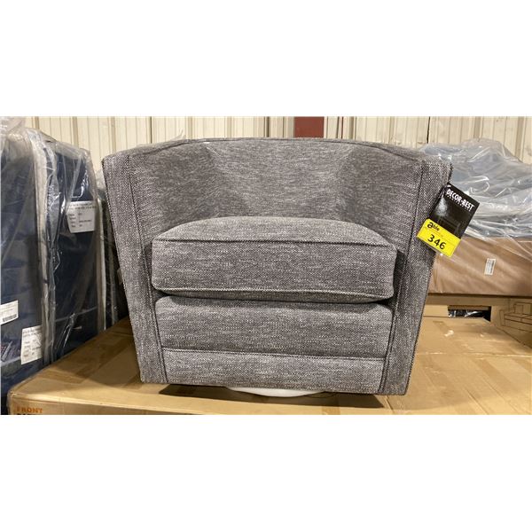 DECOR-REST GREY MULTI TONE MODERN STYLE TUB CHAIR