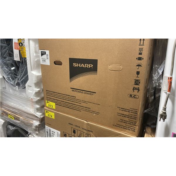SHARP MODEL SMD2477ASC. STAINLESS STEEL 24" 1.2 CU FT BUILT-IN MICROWAVE DRAWER