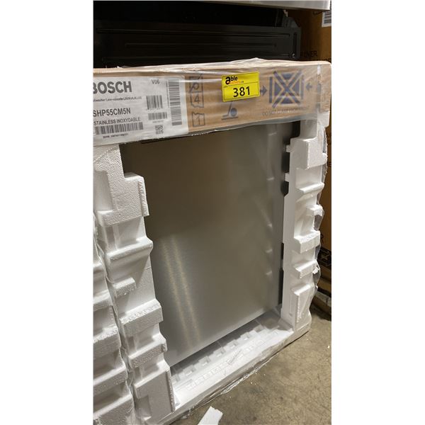 BOSCH MODEL SHP55CM5N. STAINLESS STEEL 24" BUILT IN SMART DISHWASHER 46 DBA WITH PRECISION WASH,