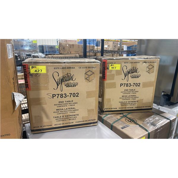 PAIR OF ASHLEY SIGNATURE DESIGN MODEL P783-702 END TABLE SET *IN BOXES*
