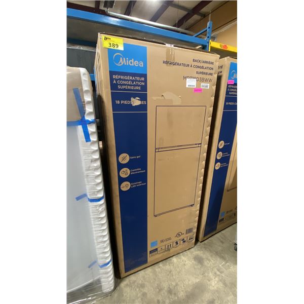 MIDEA MODEL MRT18D3BWW WHITE 18.1 CU. FT. TOP-FREEZER REFRIGERATOR ENERGY STAR