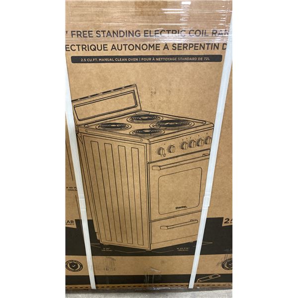 DANBY MODEL DERM240WC 24" FREE STANDING ELECTRIC COIL RANGE (WHITE)