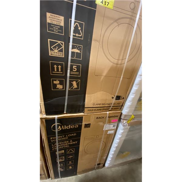MIDEA FRONT LOAD WASHER AND DRYER SET (WHITE)