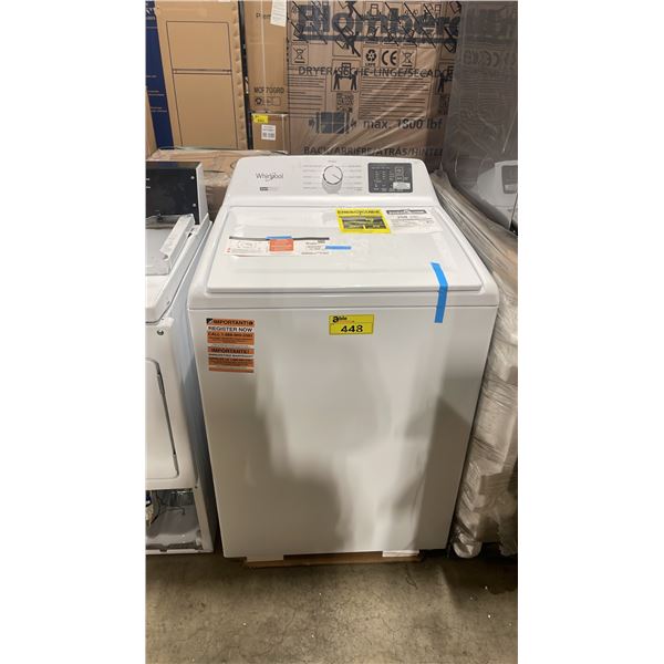 WHIRLPOOL MODEL WTW4107SWO WHITE TOP LOAD WASHING MACHINE *DAMAGE FREIGHT, MAY NEED REPAIRS*