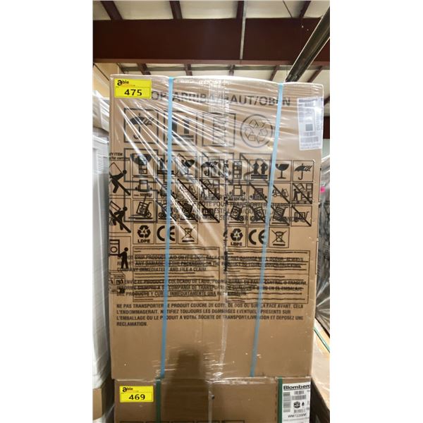 BLOMBERG MODEL DV17600W2. 24" 3.7 CU FT COMPACT ELECTRIC DRYER WITH 15 CYCLES, OPTISENSE TECHNOLOGY,