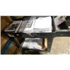 Image 5 : LARGE BOX OF ASSORTED BBQ PARTS & PLASTIC MOBILE CART WITH ASSORTED APPLIANCE MANUALS