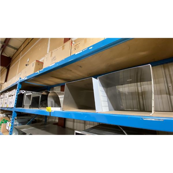 SHELF OF 7 STAINLESS STEEL HOOD FAN VENT COVERS