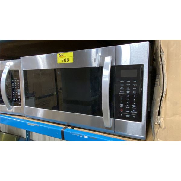 SAMSUNG MODEL ME19R7041FS/AC. 30" 1.9 CU FT STAINLESS STEEL OVER THE RANGE MICROWAVE WITH