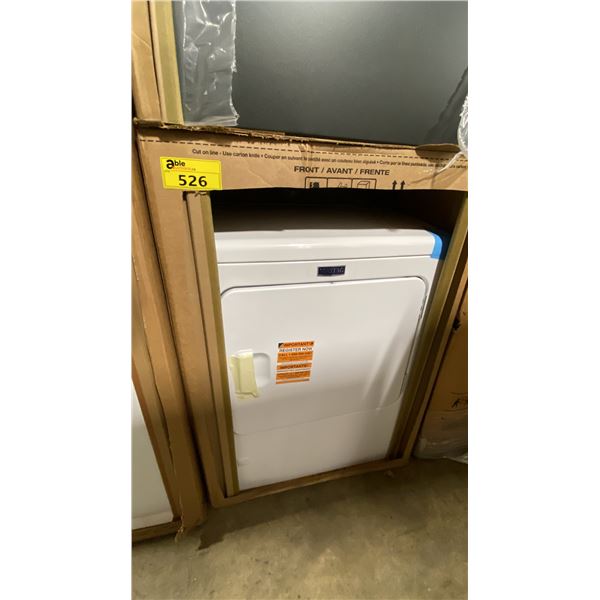 MAYTAG MODEL MGD6500MW1. PET PRO WHITE 7.0 CU FT TOP LOAD GAS DRYER WITH STEAM TECHNOLOGY,