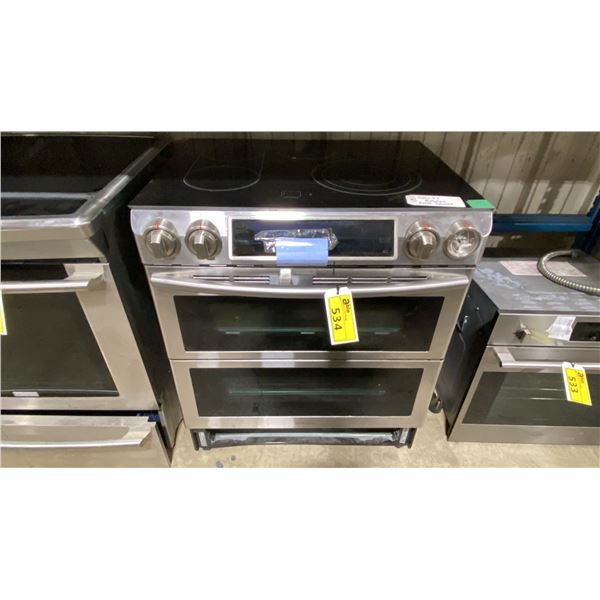 SAMSUNG MODEL NE58K9850WS/AC. 30" SLIDE IN SMART ELECTRIC RANGE *USED CONDITION, BROKEN KNOB &