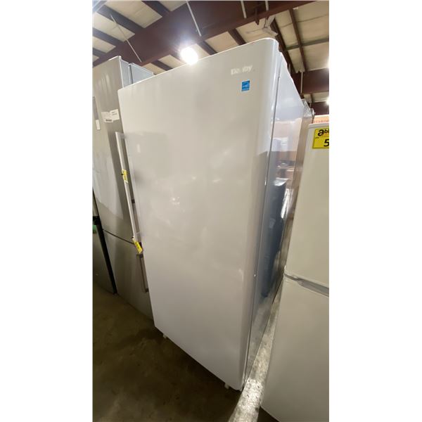 DANBY WHITE SINGLE DOOR UPRIGHT REFRIGERATOR *ORIGINATED IN SERVICE AREA, WORKING CONDITION UNKNOWN*